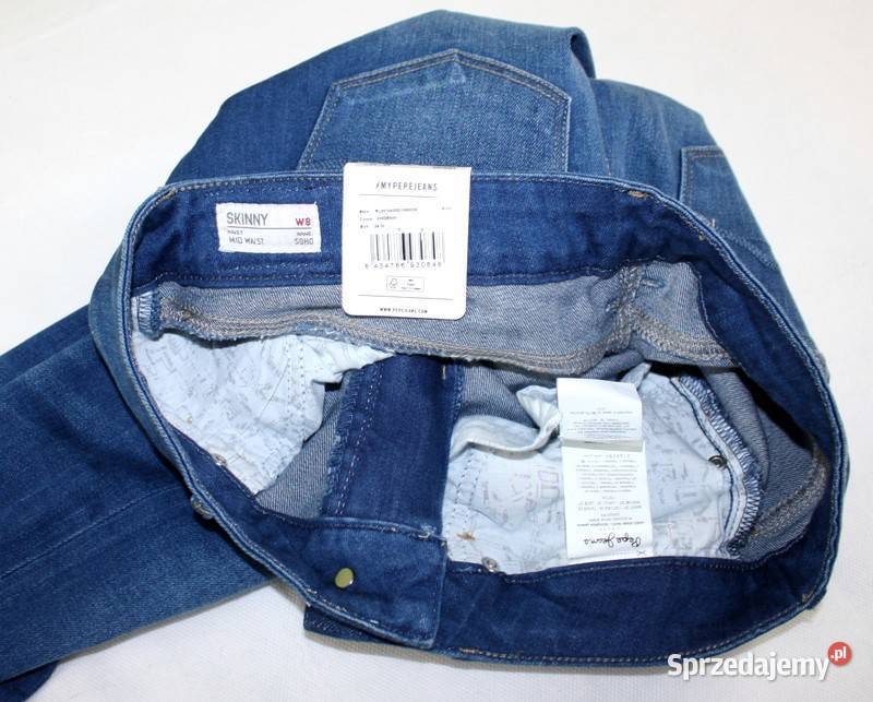 Damskie jeansy Pepe Jeans Soho Skinny Mid Waist Spodnie Tarnowskie Góry