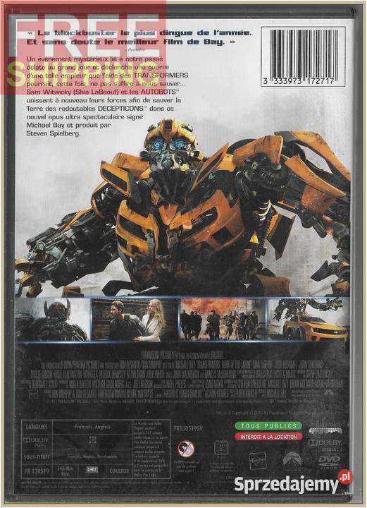 Transformers 3 La Face cache de la Lune 2011 DVD