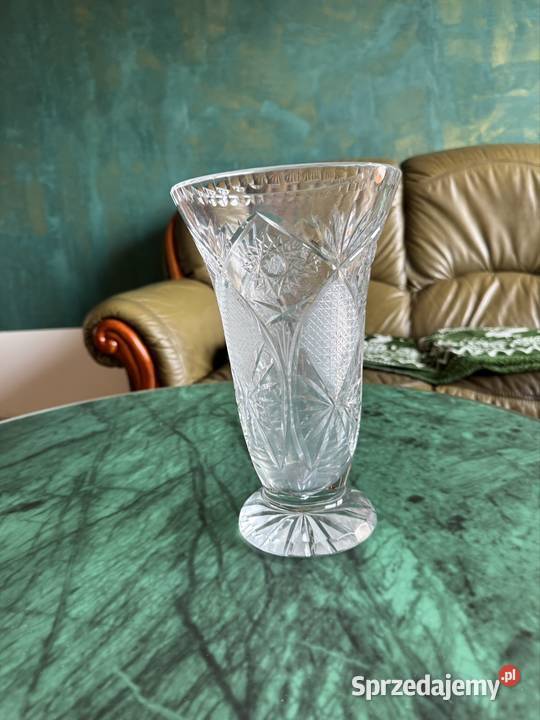 Wazon kryształowy z czasów PRL Vintage kolekcja śląskie Częstochowa sprzedam