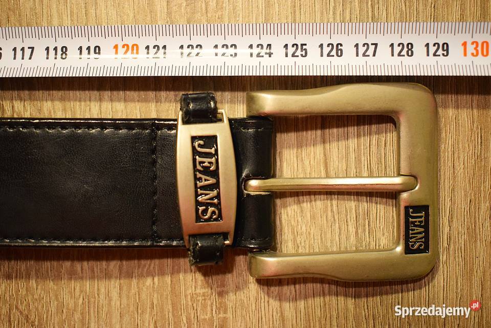 Pasek Jeans z metalową klamrą i końcówką gruby z Chełmno