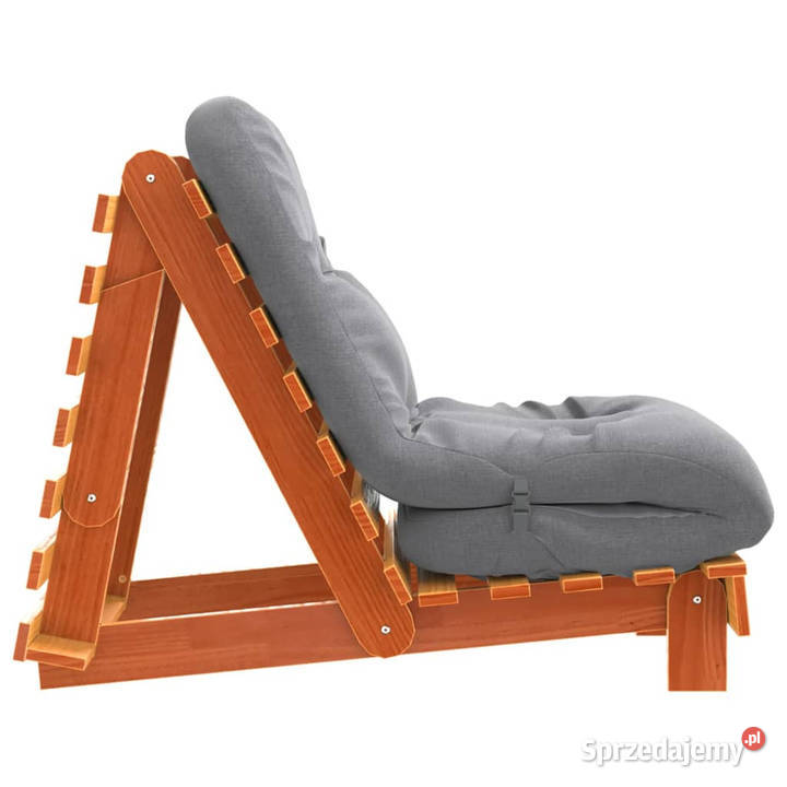 Sofa rozkładana futon z materacem woskowy brąz Pozostałe mazowieckie Warszawa