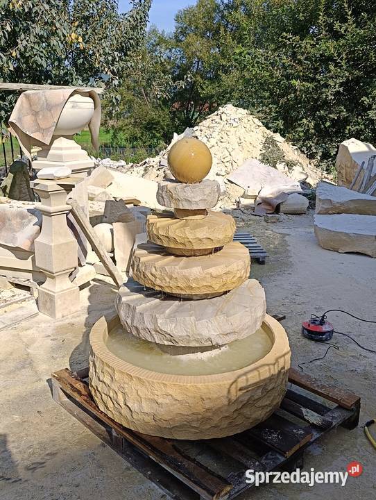 Fontanna kaskada koła młyńskie z naturalnego dolnośląskie Kamienna Góra sprzedam