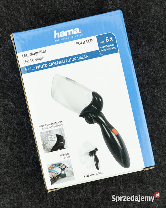 Lupa Hama Fold LED 2x6x podświetlana składana Pozostałe sprzedam