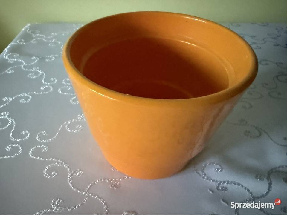 Donica Pomarańczowa Ceramiczna Dekoracyjna i śląskie Czerwionka-Leszczyny sprzedam