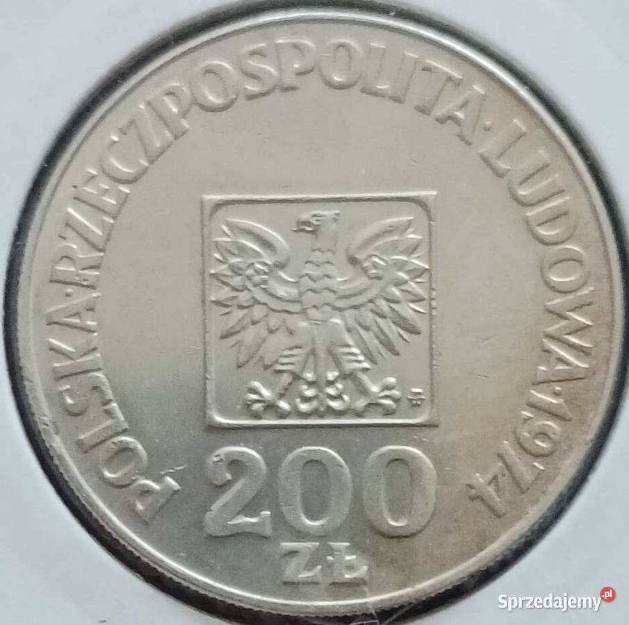 200 XXX Lat PRL 1974 r Mapka 4 mennicze Konin