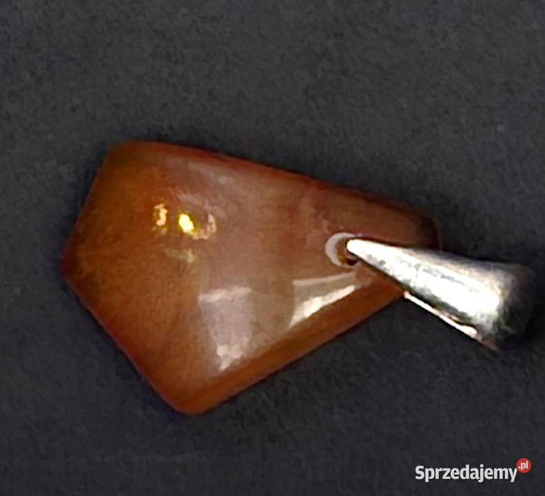 Srebrny wisior z bursztynem Amber pomorskie Gdańsk sprzedam