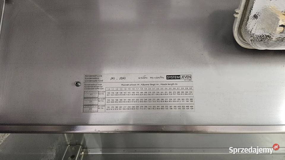 Jeven JSKI wyciągowynawiewny KONDENSACYJNY Gastronomia