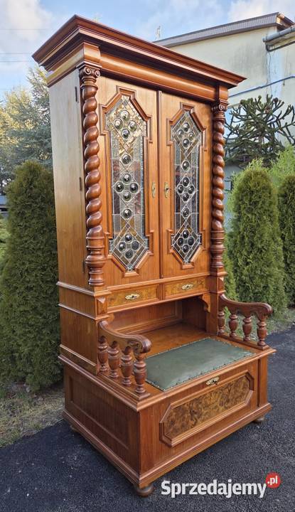 Orzechowa bibliotecza z ławką i pięknym witrażem Szczecin sprzedam