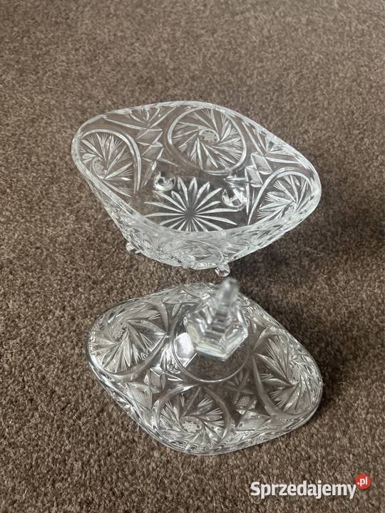 Kryształ szlifowany bomboniera duża kryształowa