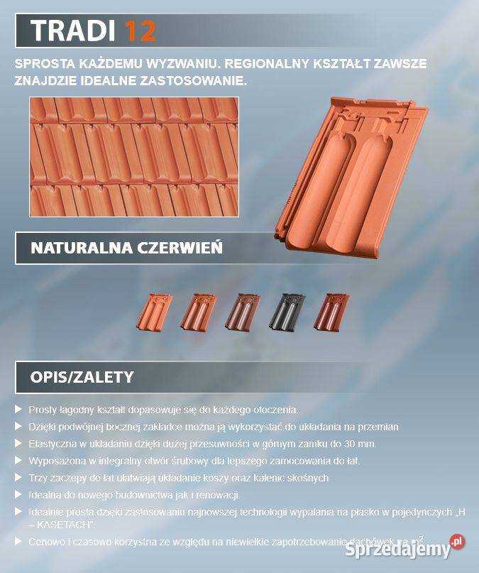 Dachówka ceramiczna niemiecka BOGEN płaska Sucha Beskidzka sprzedam