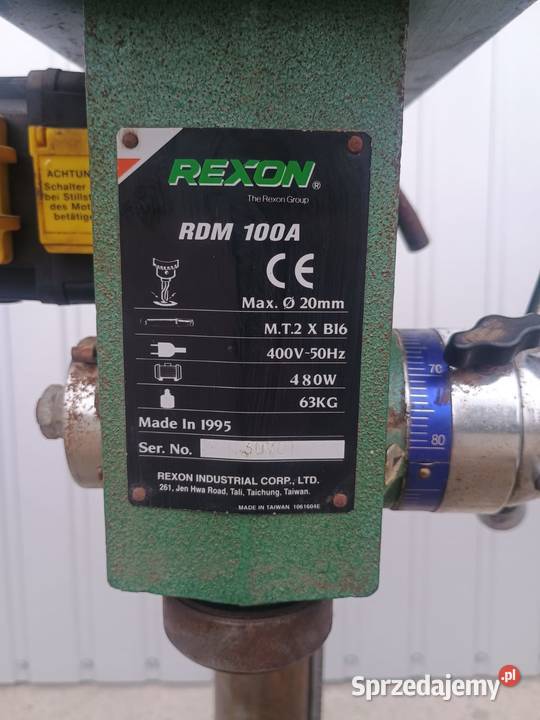 wiertarka kolumnowa Rexon 20mm 480W MK2 stołowa lubelskie Końskowola