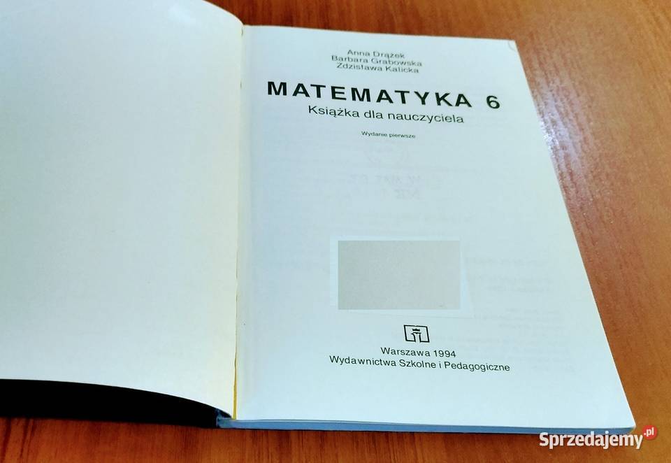 Matematyka 6 książka nauczyciela Anna Drążek materiały dla nauczyciela pomorskie Gdańsk