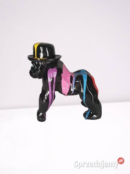 Figura Dekoracja Goryl w Kapeluszu Mały Wrocław