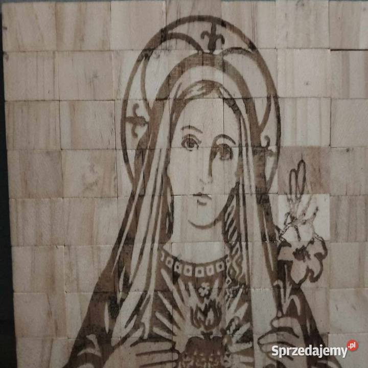 obraz matki boskiej jako drewniana mozaika Nowy Targ sprzedam