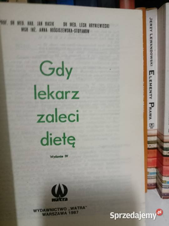 Gdy lekarz zaleci dietę książki Warszawa