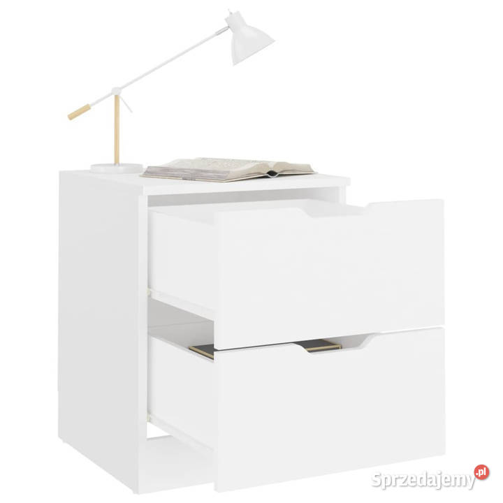 Szafki nocne 2 białe 40x40x50 materiał Warszawa