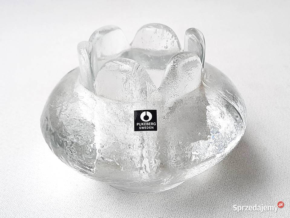 Stare szkło świecznik PUKEBERG Sweden