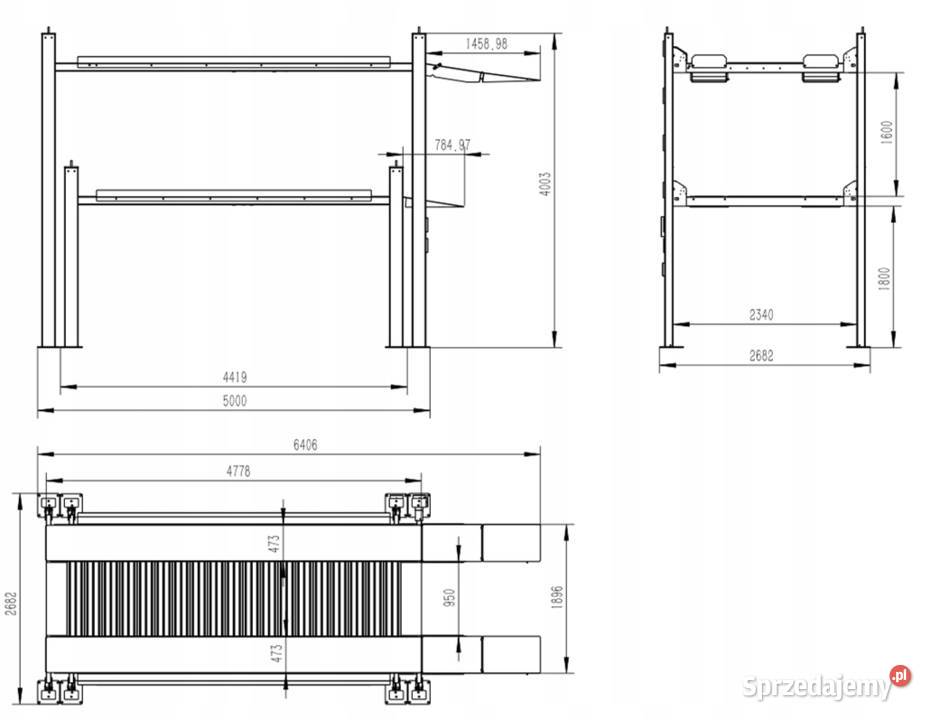 KP4K5400 Podnośnik czterokolumnowy parkingowy mazowieckie Warszawa