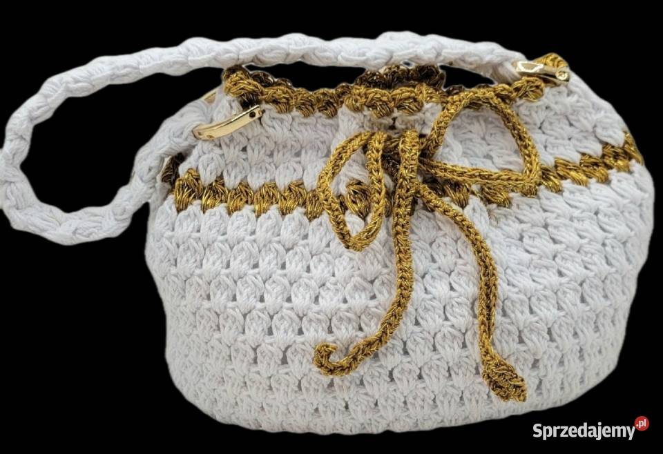 Torebka woreczek z kordonkahandmade Krzywaczka