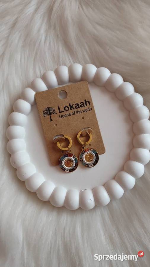 Kolczyki damskie stal nierdzewna evil eye Olkusz