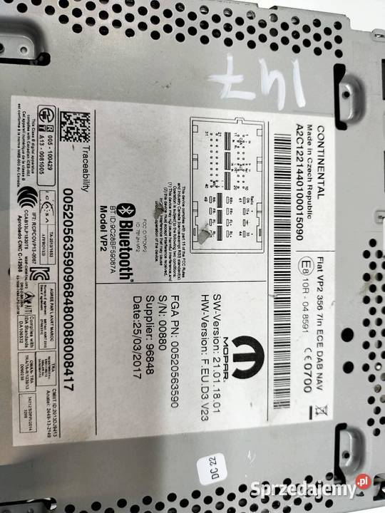 RADIO 00520563590 Fiat Tipo II 2016
