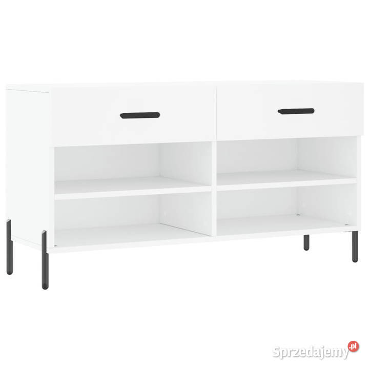 Ławka z miejscem na buty biała 102x35x55 Warszawa