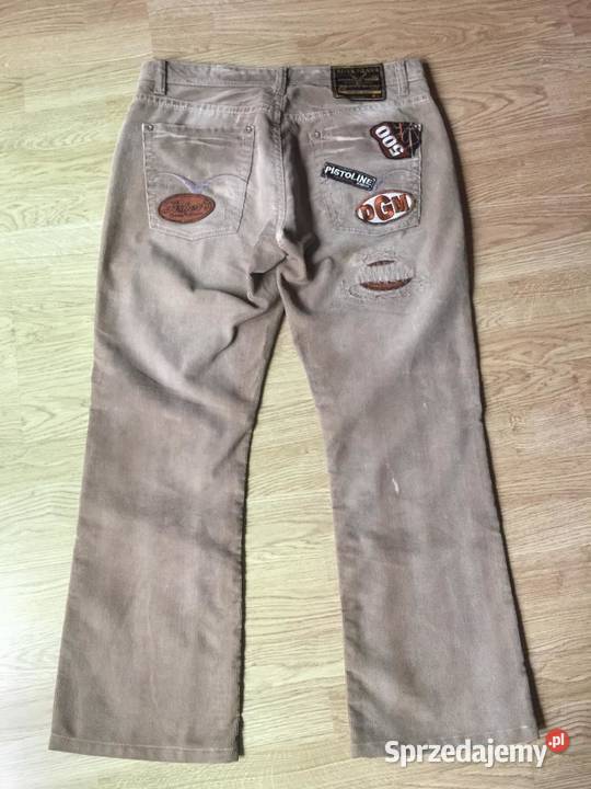 Spodnie sztruksowe męskie L Pisz