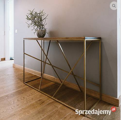 Konsola czarna loft dąb lity łódzkie Radomsko