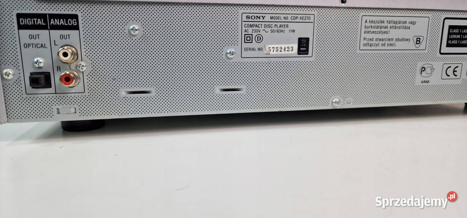 SONY odtwarzacz CD player CDP XE 270 CDPXE270 Międzychód