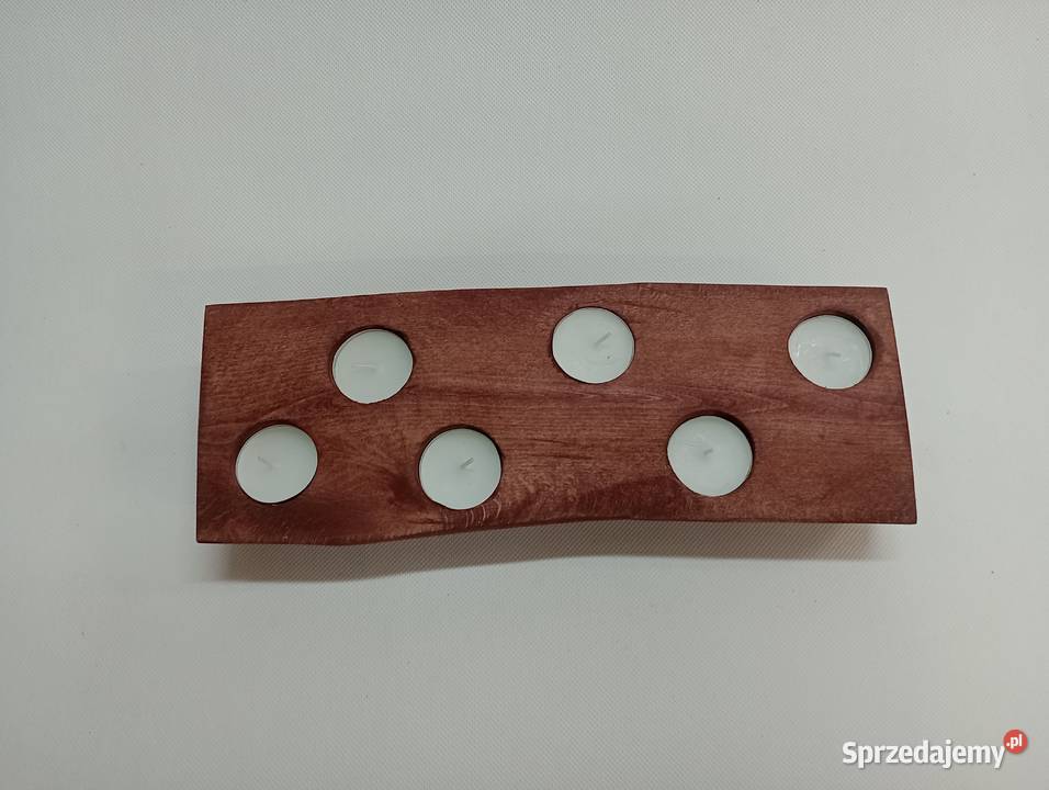ŚWIECZNIK Z DREWNA TEALIGHT PODGRZEWACZE BUK Żagań