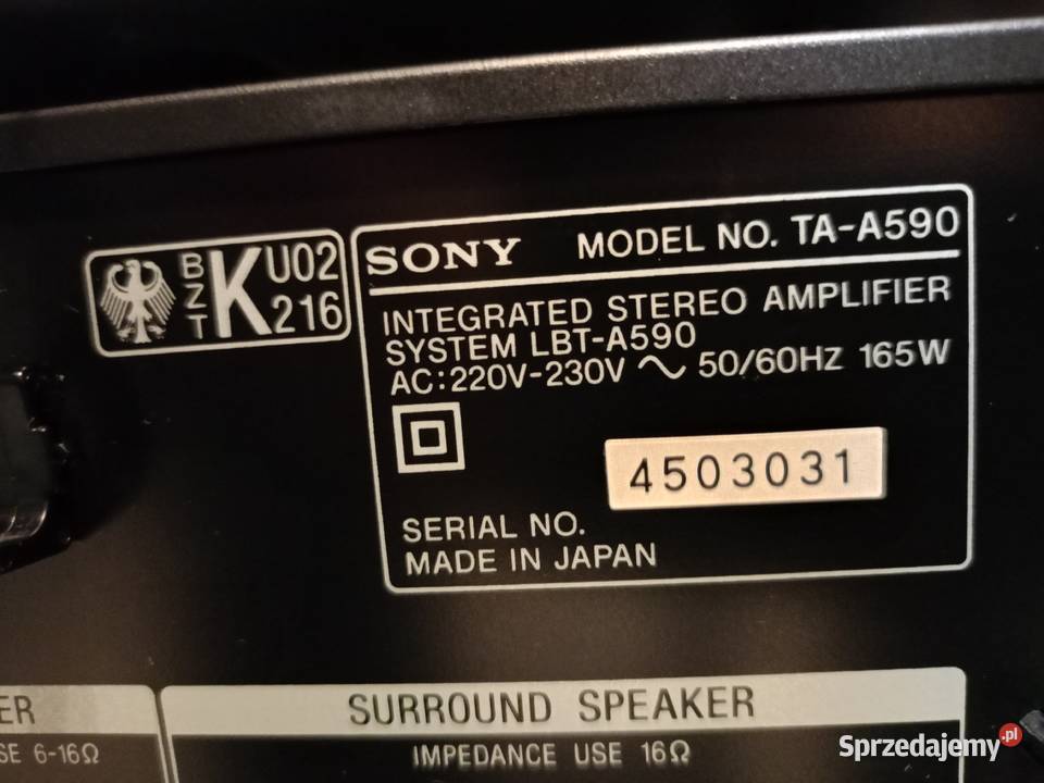 Wieża SONY segmentowa z pilotem Japan Vintage Drawski Młyn