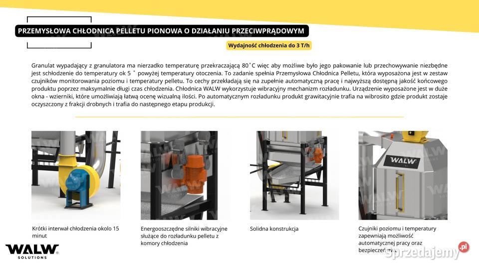 Przemysłowa chłodnica pelletu pionowa o Sieradz