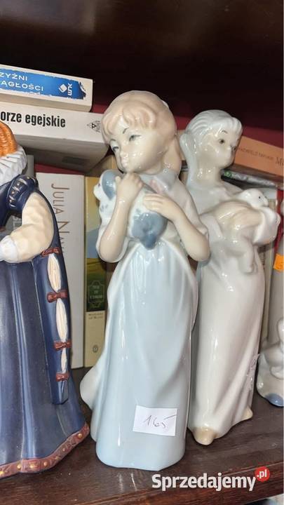 Figurka stojącej dziewczyki z pieskiem Lladro pomorskie Gdańsk sprzedam