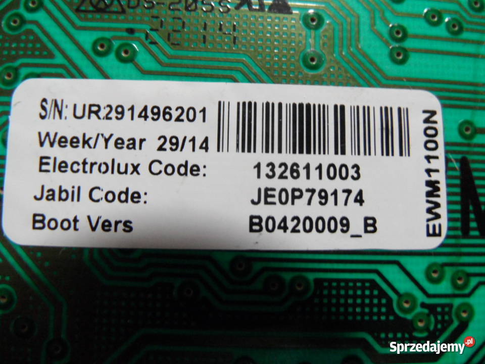 programator pralki electrolux EWB126210W
