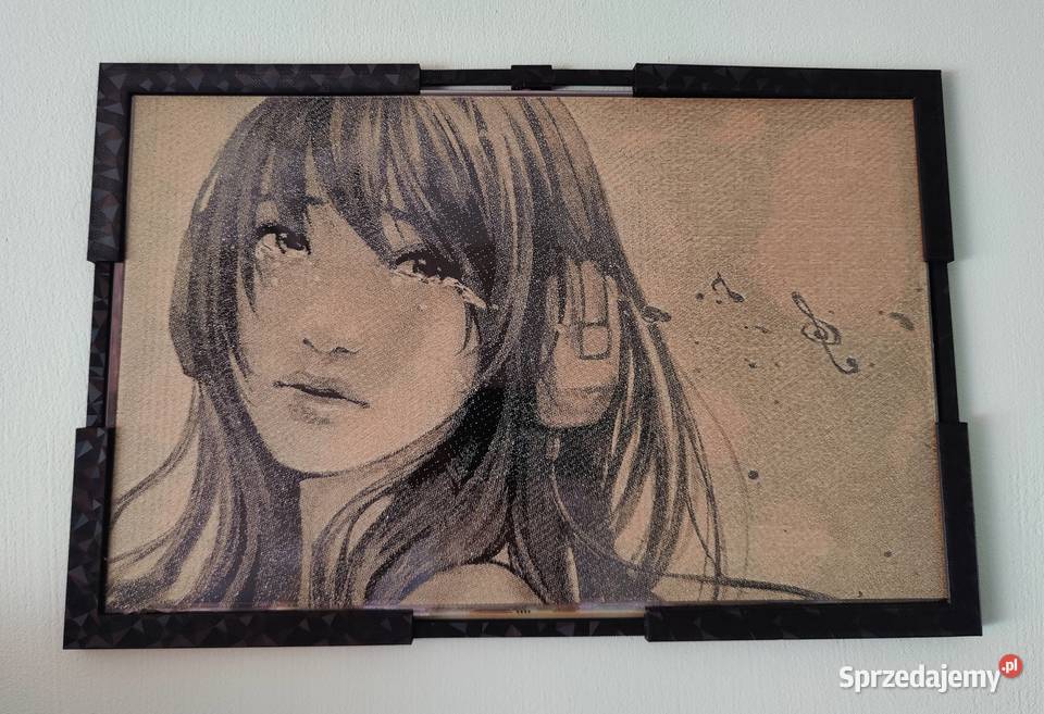 Obraz na czarnym szkle unikat niesamowity efekt Pszczyna sprzedam