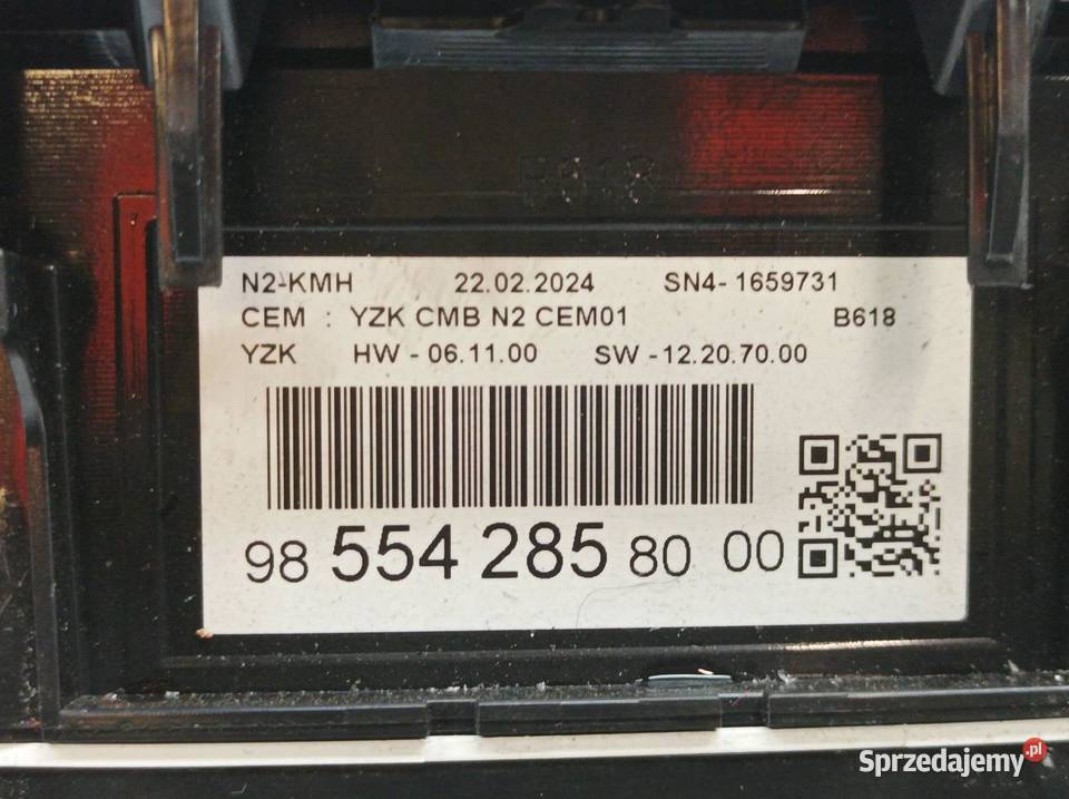 LICZNIK 9855428580 Citroen C3 III 20162024 Rok produkcji 2024