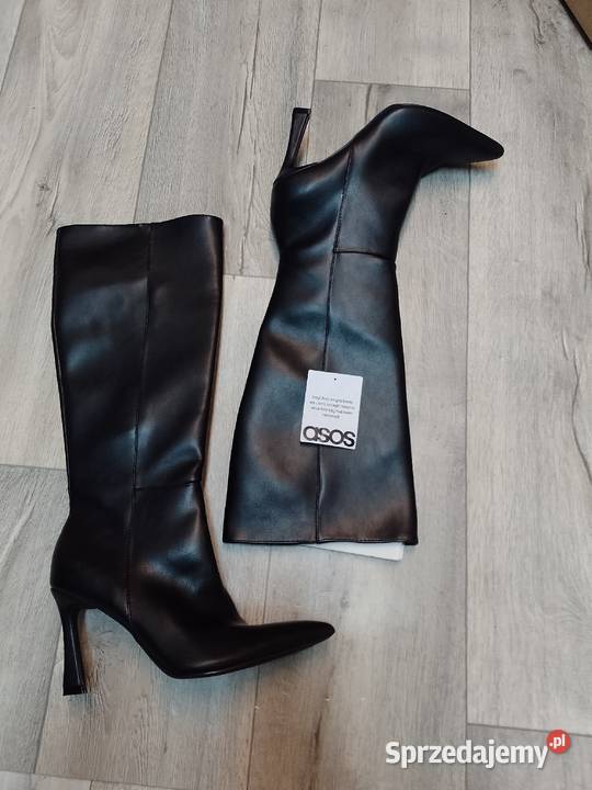 40 ASOS Design Czarne Kozaki Szpilki wieczorowe małopolskie Kraków