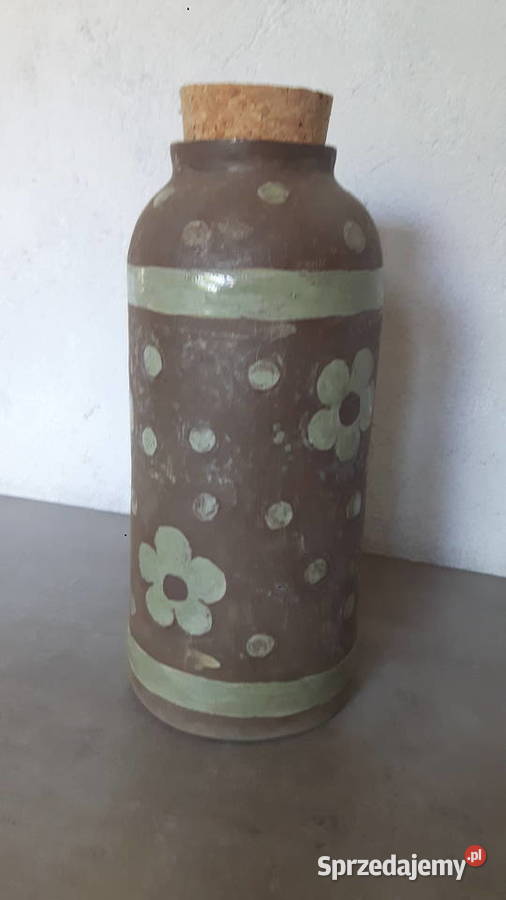 Butelka ceramiczna ręcznie wykonana