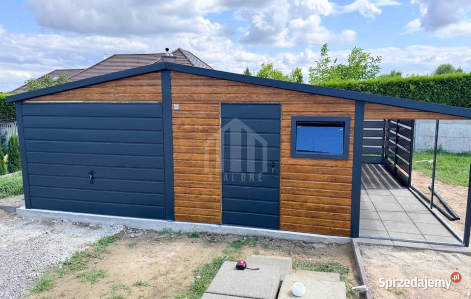 Garaż blaszany 65x6m wiata 25m brama drzwi okno Tarnów