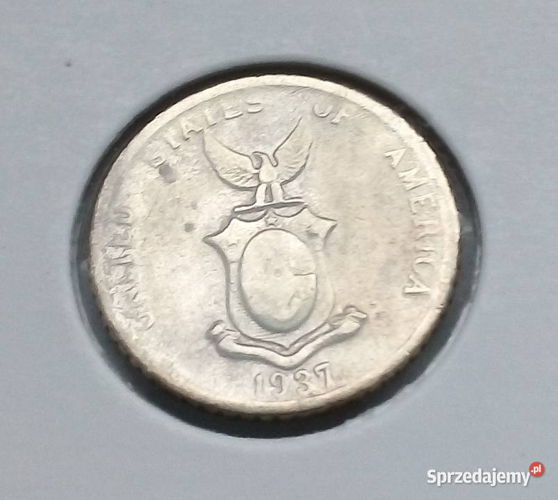FILIPINY 10 CENTAVOS 1937 r SREBRO 0750 Legionowo sprzedam