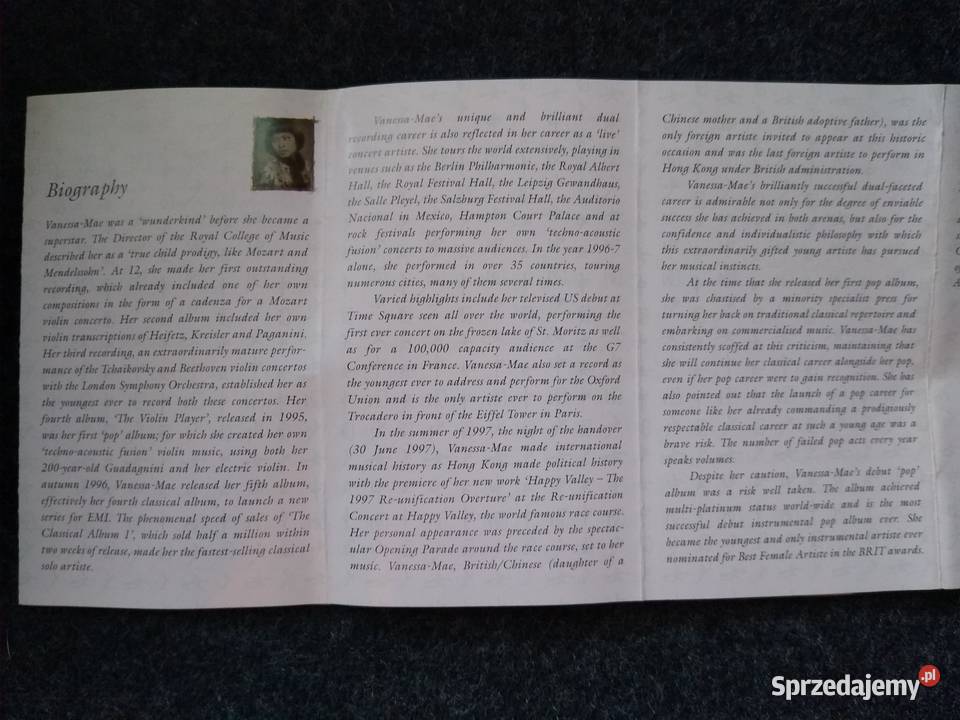 MC cassette cover VANESSA MAE The Classical Gdańsk