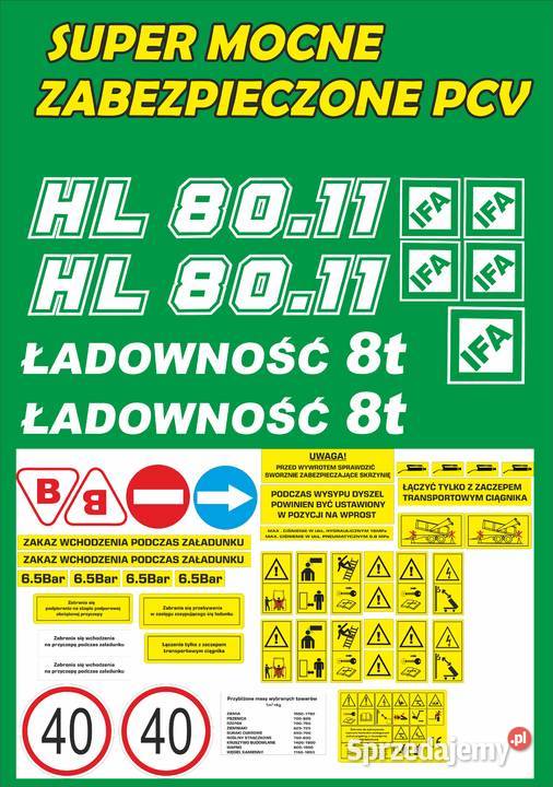 Naklejki ifa hl 8011 super mocne laminowane kujawsko-pomorskie Bydgoszcz sprzedam
