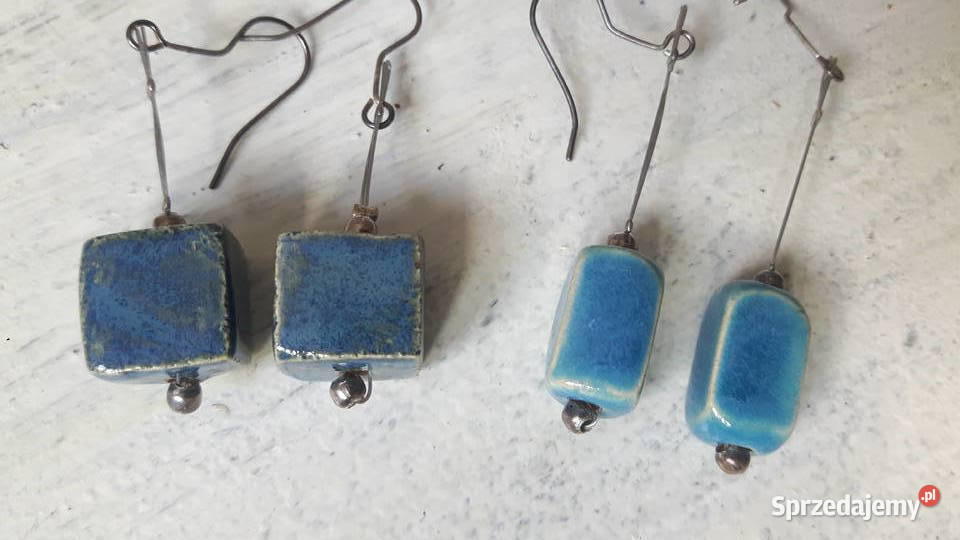 Kolczyki ceramiczne ręcznie wykonane Otwock