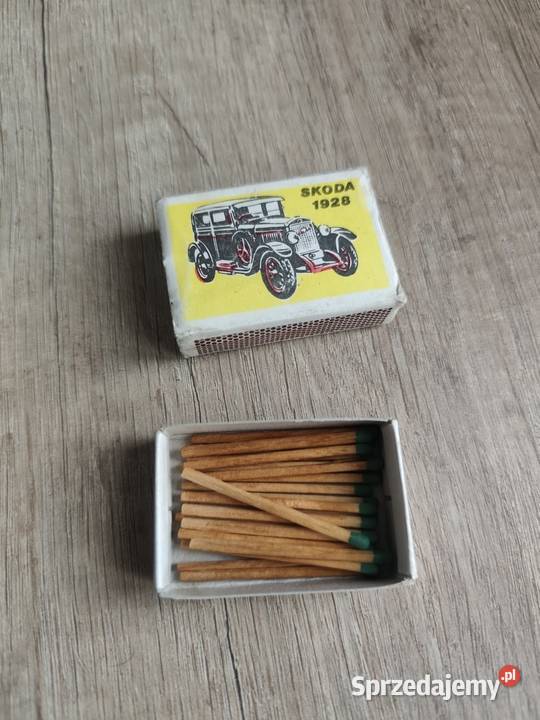 Zabytkowe zapałki Czechowice Skoda 1928 PRL