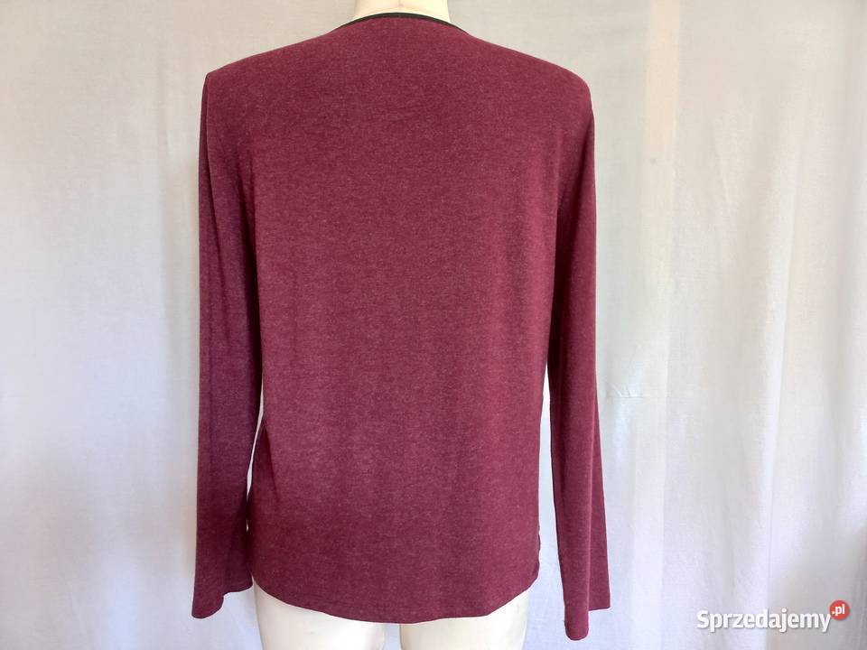 Bluzka bordo Jesień r L koronka skaj NOWA podlaskie Białystok
