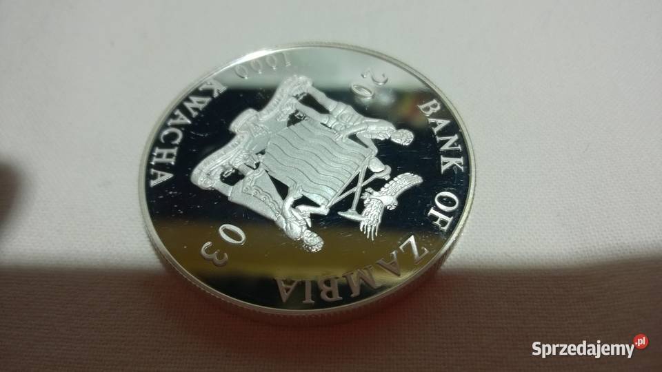 MONETA Zambia 1000 kwacha 2003 Papież Jan Paweł Warszawa