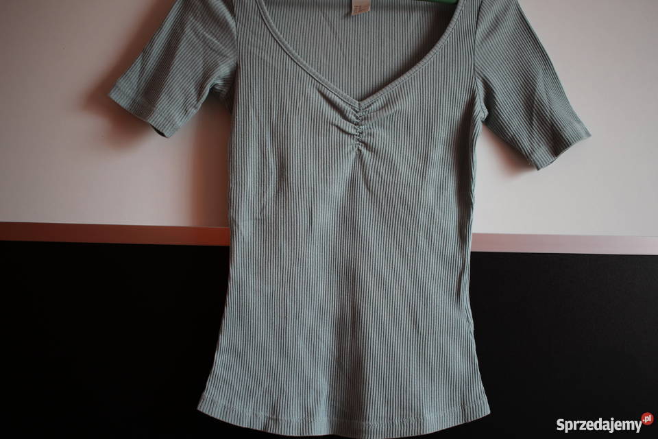 Miętowa koszulka tshirt hm xs 34 s 36 top Toruń