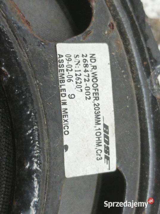 GŁOŚNIK KOMPLET 268472002 Porsche Cayenne I 2002 Rok produkcji 2006