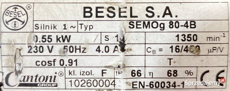 silnik elektryczny SEMOg 804B 055kW 1350obr