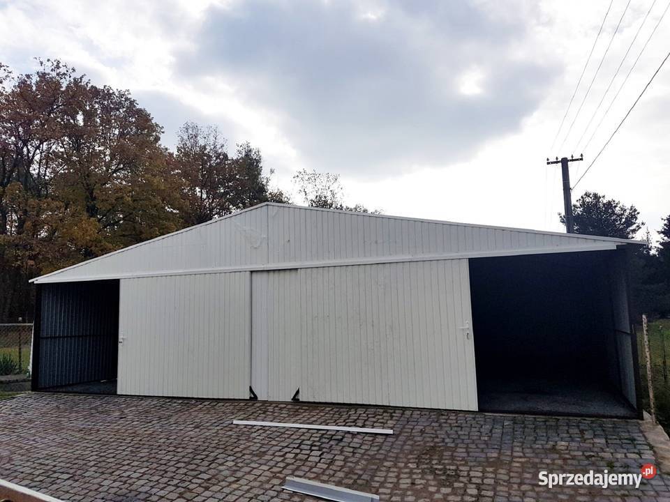 Blaszana hala 1010m białaprzesuwne bramy Kraków